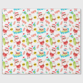 サンタクロース7月のクリスマス ラッピングペーパー (フラット)