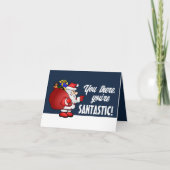 サンタクロース、あなたはサンタスティック、季節の顧客 サンキューカード (正面)