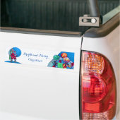 サンタクロース、おもちゃサックとバルーンのクリスマスナイト バンパーステッカー (トラック上)