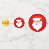 サンタクロース&かわいい小妖精や小人クリスマス コンフェッティ (裏面)