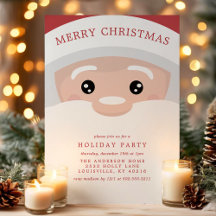 サンタクロース かわいい モダン クリスマス ホリデーパーティー