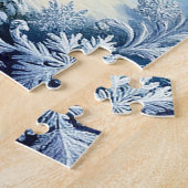 サンタクロース、そり乗り、居心地の良いクリスマス ジグソーパズル (側面)