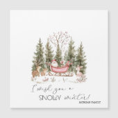 サンタクロース、そり、プレゼントの森のクリスマス (正面)