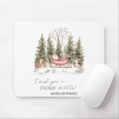 サンタクロース、そり、プレゼントの森のクリスマス マウスパッド (マウス)