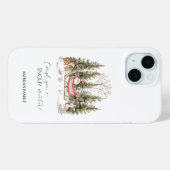 サンタクロース、そり、プレゼントの森 クリスマス Case-Mate iPhoneケース (裏面 (横))