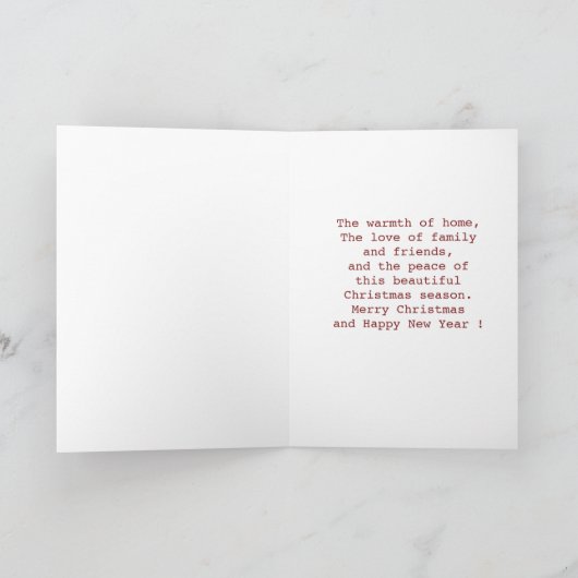 サンタクロース、そり、プレゼントの森 シーズンカード (内部)