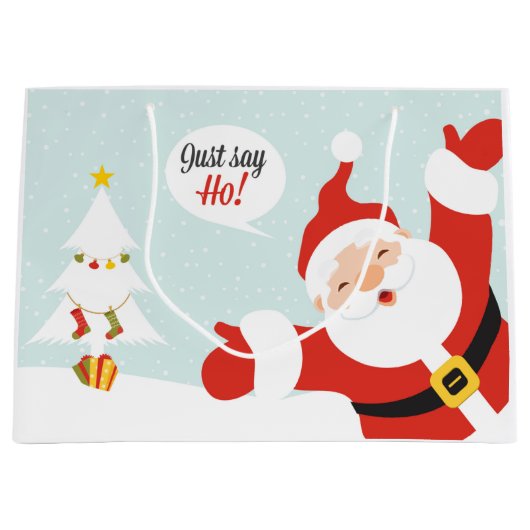 サンタクロース – ちょうど行って ラージペーパーバッグ (正面)