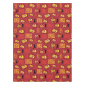 サンタクロース™の熱狂的なパターンのない年 テーブルクロス (正面)