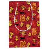 サンタクロース™の熱狂的なパターンのない年 ミディアムペーパーバッグ (正面)