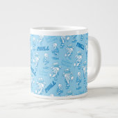 サンタクロース™の雪隠しパターンのない年 ジャンボコーヒーマグカップ (正面右)