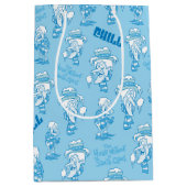 サンタクロース™の雪隠しパターンのない年 ミディアムペーパーバッグ (正面)