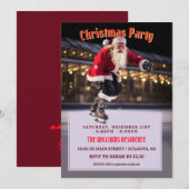 サンタクロース アイススケート 招待状 (正面/裏面)