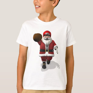 サンタクロース・アメリカンフットボール選手 Tシャツ