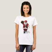 サンタクロース・アメリカンフットボール選手 Tシャツ (正面フル)