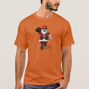 サンタクロース・アメリカンフットボール選手 Tシャツ