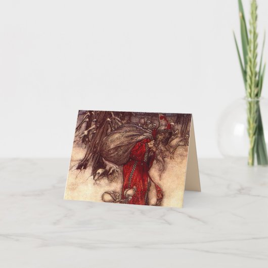 サンタクロース（アーサー・ラッカム） 招待状 (正面)