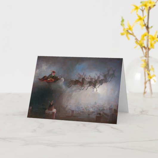 サンタクロース |ウィリアム・ホルブルック・ヒゲ | カード (黄色い花)