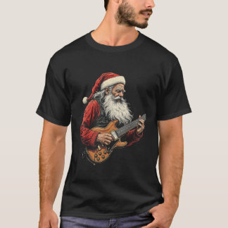 サンタクロース エレキギター Tシャツ