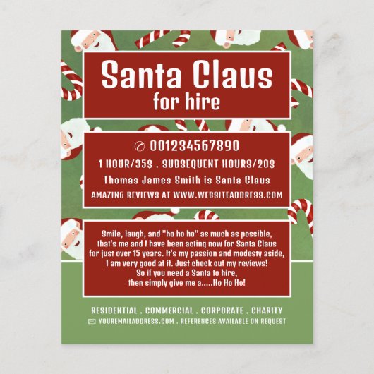 サンタクロース・エンターテイナー広告ズ・サンタキャンディ チラシ (正面)