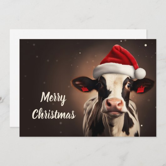 サンタクロース・カウクリスマス シーズンカード (正面/裏面)