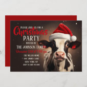 サンタクロース・カウクリスマス 招待状 (正面/裏面)