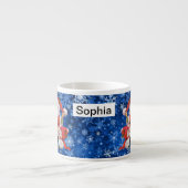 サンタクロース・キッズカップ子どもの名前ココア エスプレッソカップ (正面)