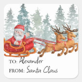 サンタクロース・キッズクリスマスから スクエアシール (正面)