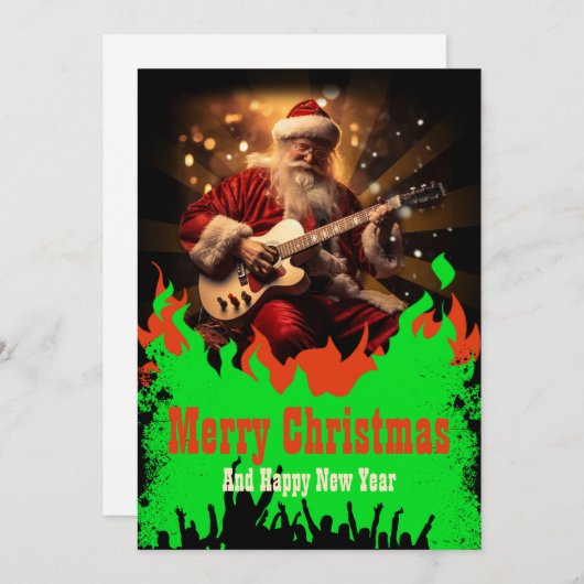 サンタクロース・ギター シーズンカード (正面/裏面)