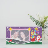 サンタクロース、ギフトボックス、（鳥）ショウジョウコウカンチョウフォトカード シーズンカード (スタンド正面)