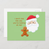 サンタクロース&ギンガーブレッドボーイ シーズンポストカード (正面/裏面)