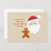 サンタクロース&ギンガーブレッドボーイ シーズンポストカード (正面/裏面)