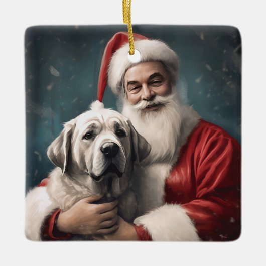 サンタクロース・クリスマスとアナトリアの羊飼い セラミックオーナメント (正面)