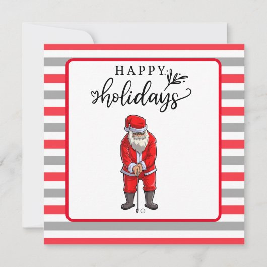 サンタクロース・クリスマスとゴルフハッピーホリデー (正面)