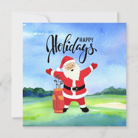 サンタクロース・クリスマスとゴルフハッピーホリデー (正面)