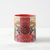 サンタクロース、クリスマスの応援を広める マグカップ (中央)