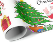 サンタクロース&クリスマスイブ配信の小妖精や小人 ラッピングペーパー (ロールコーナー)