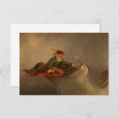 サンタクロース、クリスマスイブby William H. Beard サンキューカード (正面/裏面)