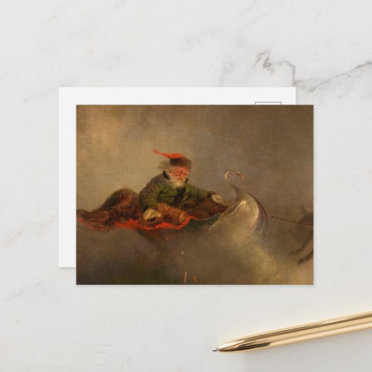 サンタクロース、クリスマスイブby William H. Beard ポストカード (正面/裏面インサイチュ)