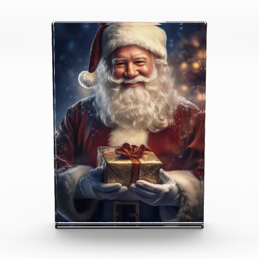 サンタクロース クリスマスカード フォトブロック (正面)