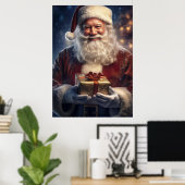 サンタクロース クリスマスカード ポスター (ホームオフィス)