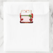 サンタクロース、クリスマスギフトステッカー スクエアシール (バッグ)