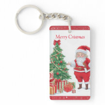 サンタクロース、クリスマスツリーとプレゼント