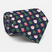 サンタクロース クリスマスツリーとプレゼント ネクタイ (ロール)
