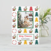 サンタクロース、クリスマスツリー、キャンディ&写真 シーズンカード (スタンド正面)