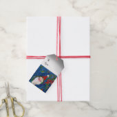 サンタクロース、クリスマスナイト ギフトタグ (より糸付き)