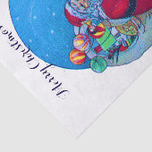 サンタクロース、クリスマスプレゼントのサックと玩具 薄葉紙 (詳細)