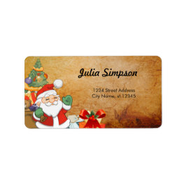 サンタクロース、クリスマスプレゼント ラベル