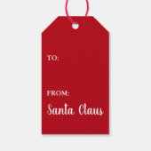 サンタクロース・クリスマスレッドから ギフトタグ (裏面)
