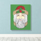 サンタクロース/クリスマス神父 キャンバスプリント (インサイチュ (ウッドフロア))