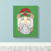 サンタクロース/クリスマス神父 キャンバスプリント (インサイチュ (ウッドフロア))